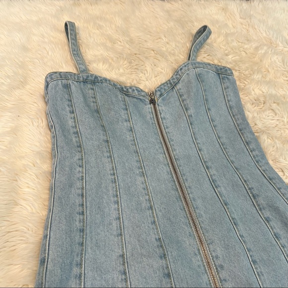 COPY - Rotate Birger Christensen Kayla Denim Midi Dress - Size 6 - Picture 6 of 10